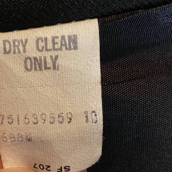 Vintage Levis Blazer Jacket Twill Knit Single Breasted 2 Button Front Black M - Picture 8 of 8